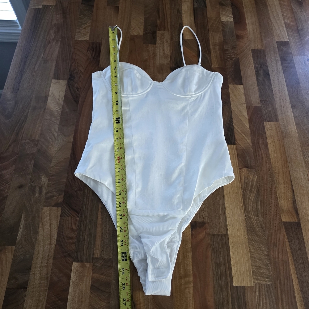 Zara Satin Bustier White Bodysuit Size Small NWT - Picture 10 of 12